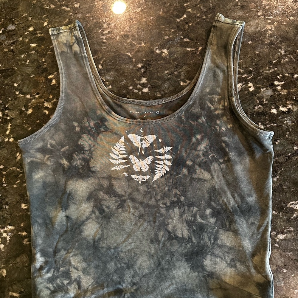 Purusha People Green Butterfly/Fern OG bra top size Medium